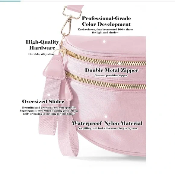 Stylish Pink Crossbody Bum Bag - Picture 6 of 8